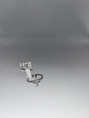 Anello regolabile Croce con strass Argento