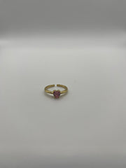 Anello regolabile cuore rosa