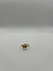 Anello regolabile farfalla dorato