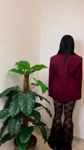 Blazer Sfiancato Bordeaux – Eleganza Strutturata che Fa la Differenza