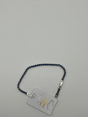 Bracciale tennis blu e argento