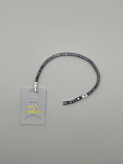 Bracciale tennis lilla argento e dorato