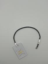 Bracciale tennis nero e argento