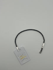 Bracciale tennis nero e argento
