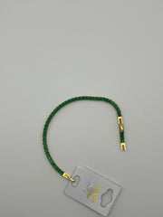Bracciale tennis verde e dorato