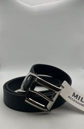 Cintura in Ecopelle Nera