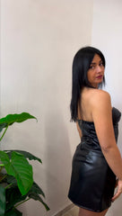 Dress LIA – Mini Dress in Ecopelle dal Carattere Deciso