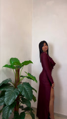 Dress Susan – Eleganza Scenografica con Spacco Laterale