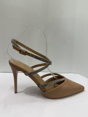 Tacco a incrocio con strass