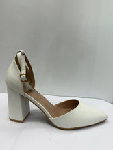 Tacco alto con cinturino bianco