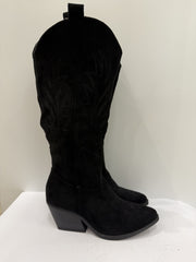 Texano in camoscio nero