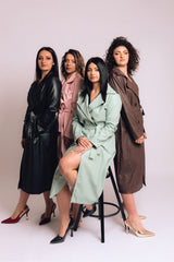 Trench lungo similpelle