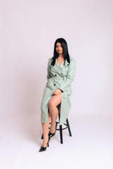 Trench lungo similpelle