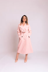 Trench lungo similpelle