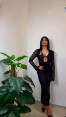 Dress Light – Nero con Paillettes, Eleganza Luminosa