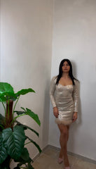 Abito champagne in taglia unica