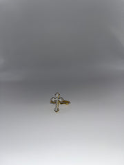 Anello regolabile croce grande dorato