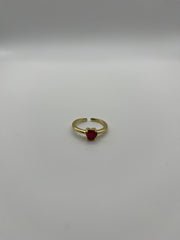 Anello regolabile rosso rubino