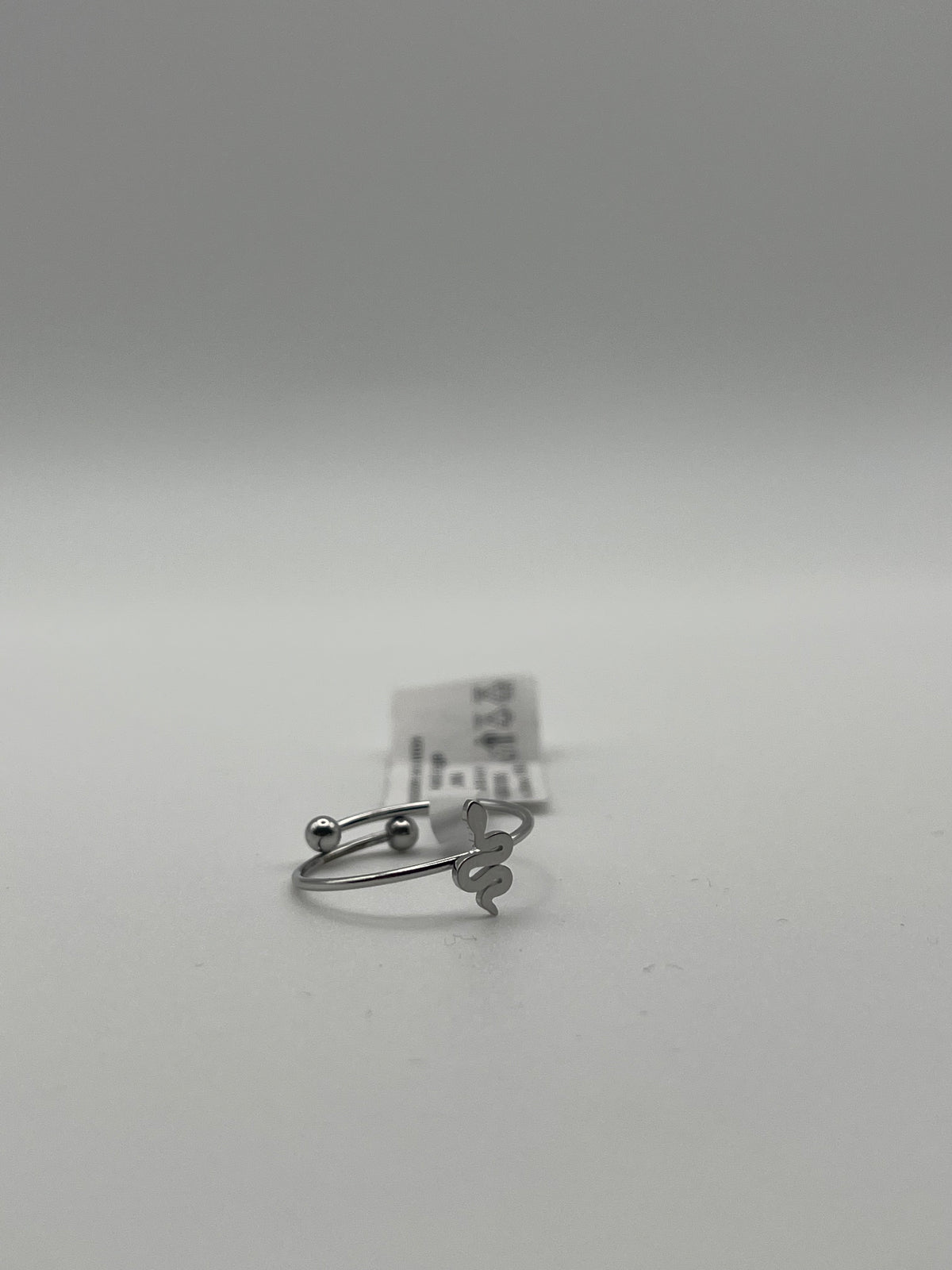 Anello regolabile serpente argento
