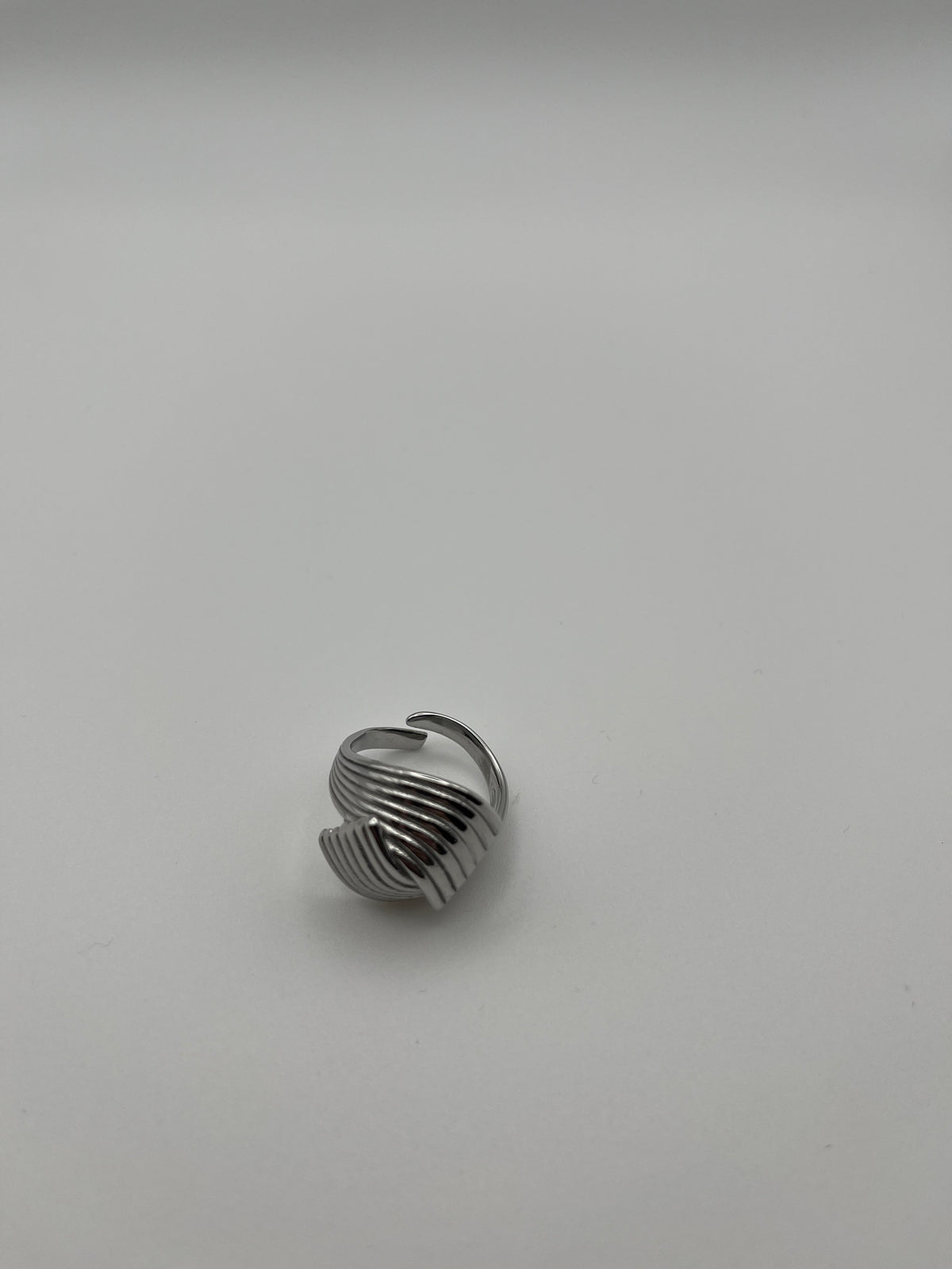 Anello regolabile spirale argento