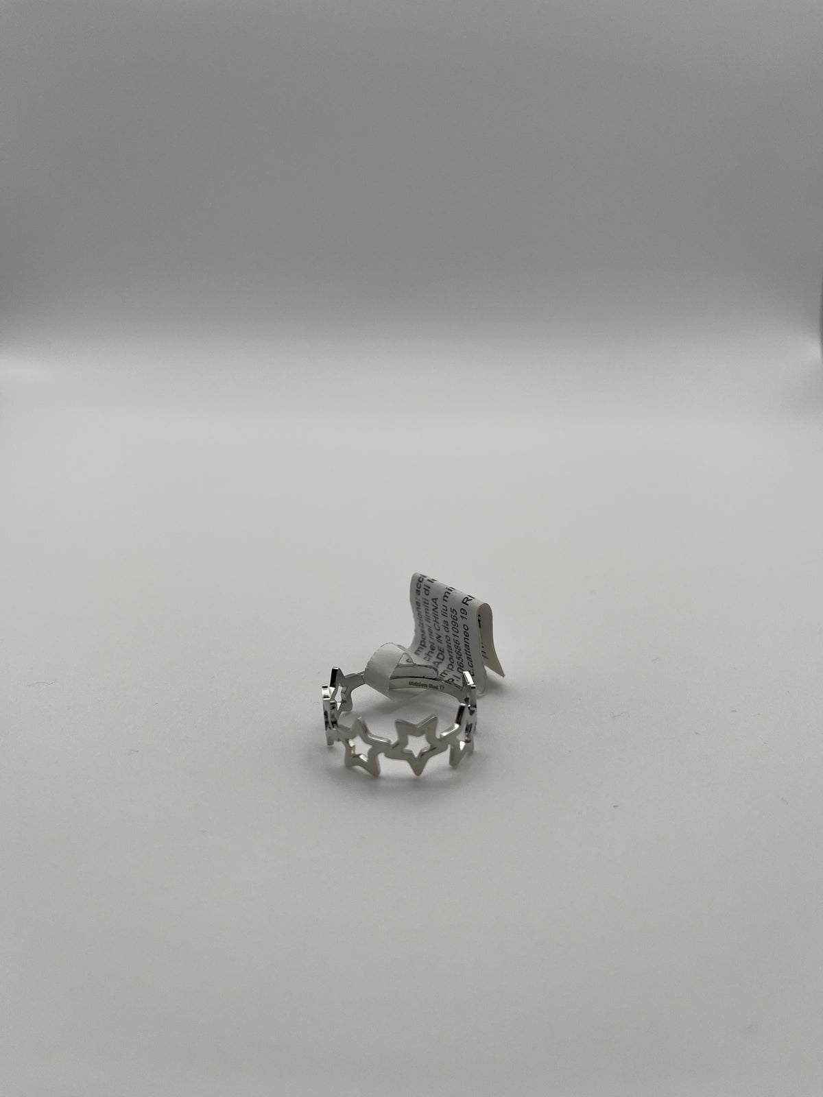 Anello regolabile stelline argento