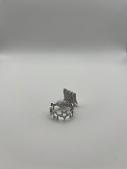 Anello regolabile stelline argento