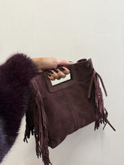 Bag camoscio bordeaux