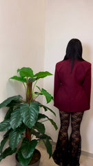 Blazer Sfiancato Bordeaux – Eleganza Strutturata che Fa la Differenza