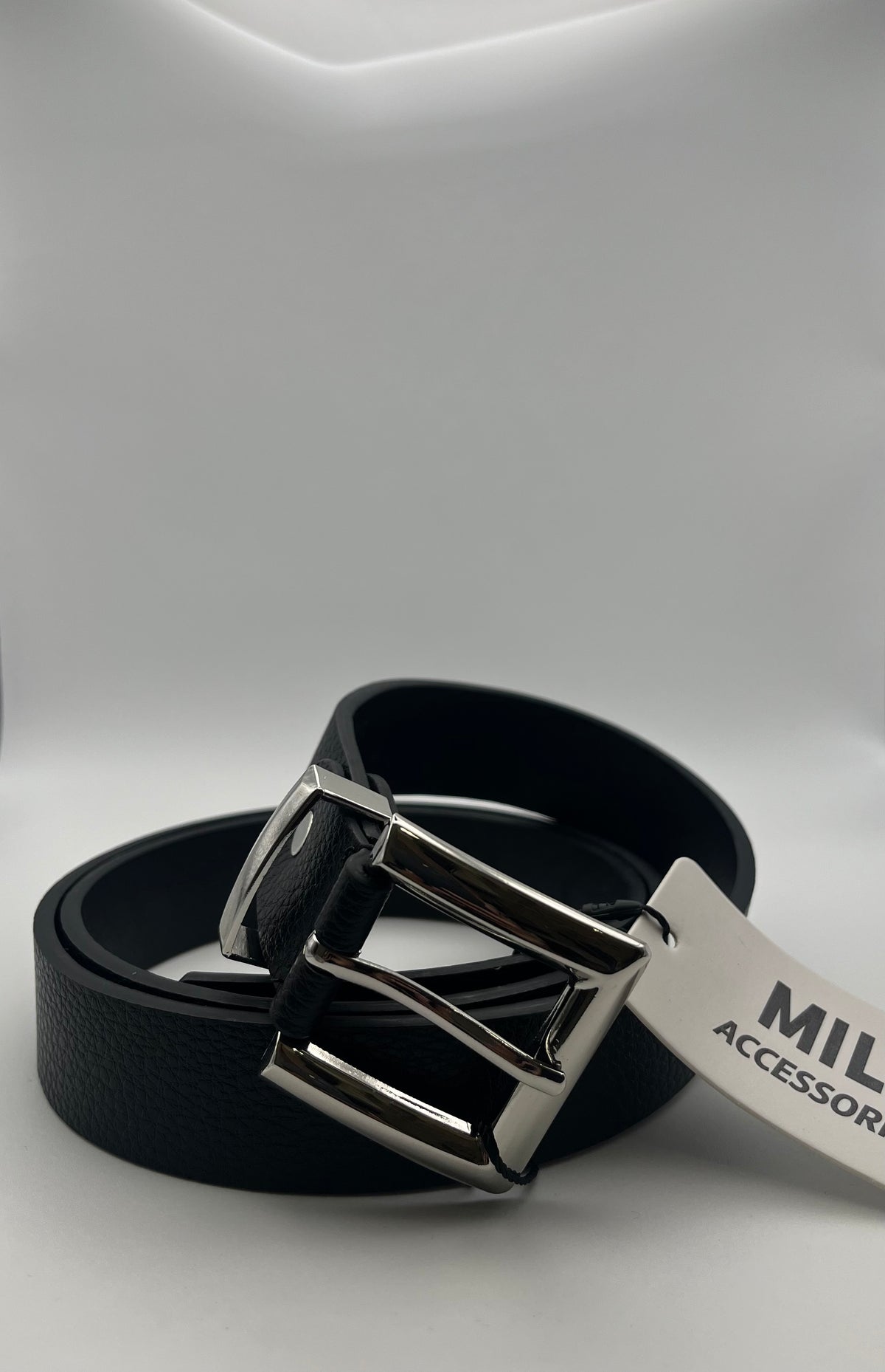 Cintura in Ecopelle Nera