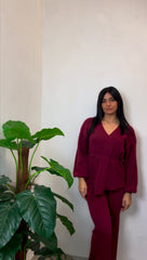 Completo Rita – Comfort Elegante con Cardigan a Portafoglio