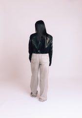 Giacca black eco-pelle