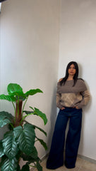 Jeans Denim palazzo a gamba larga