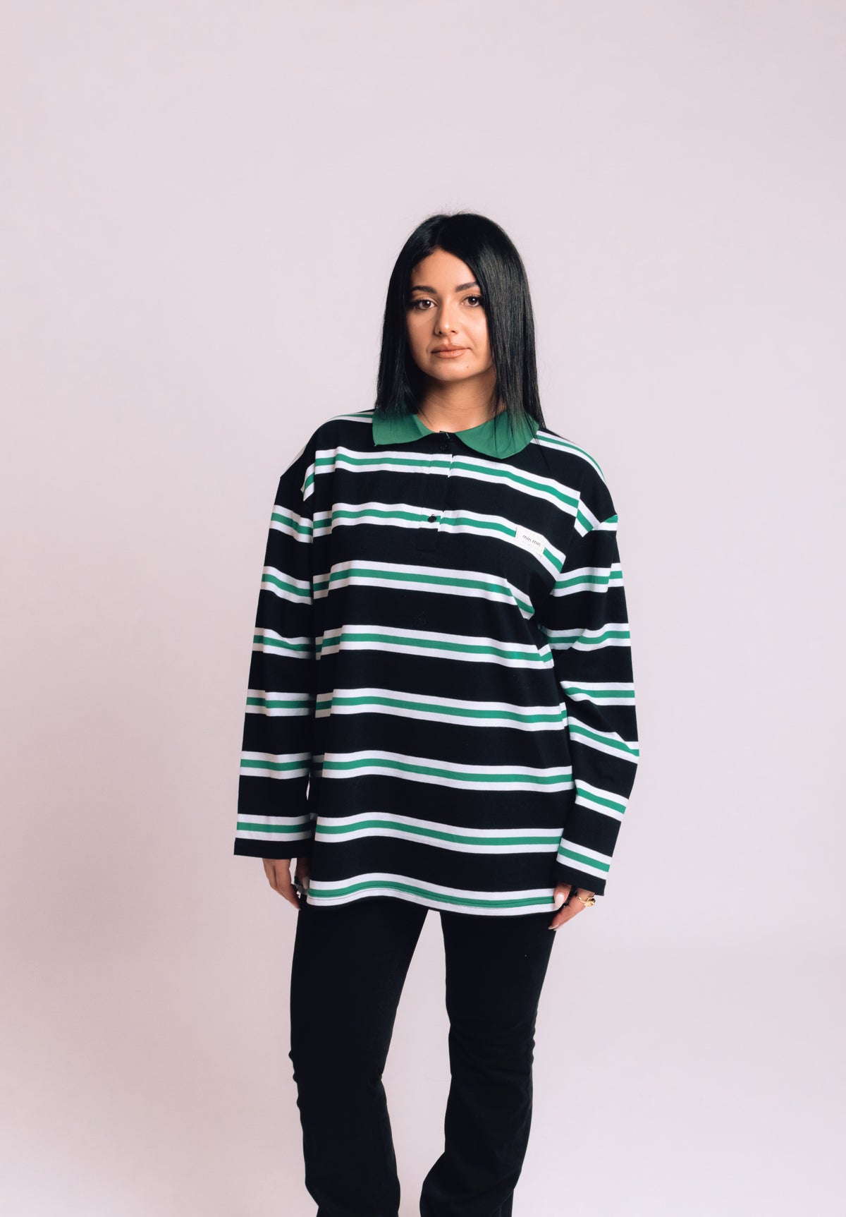 Polo rigata verde