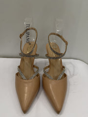 Tacco a incrocio con strass