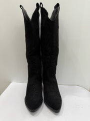 Texano in camoscio nero