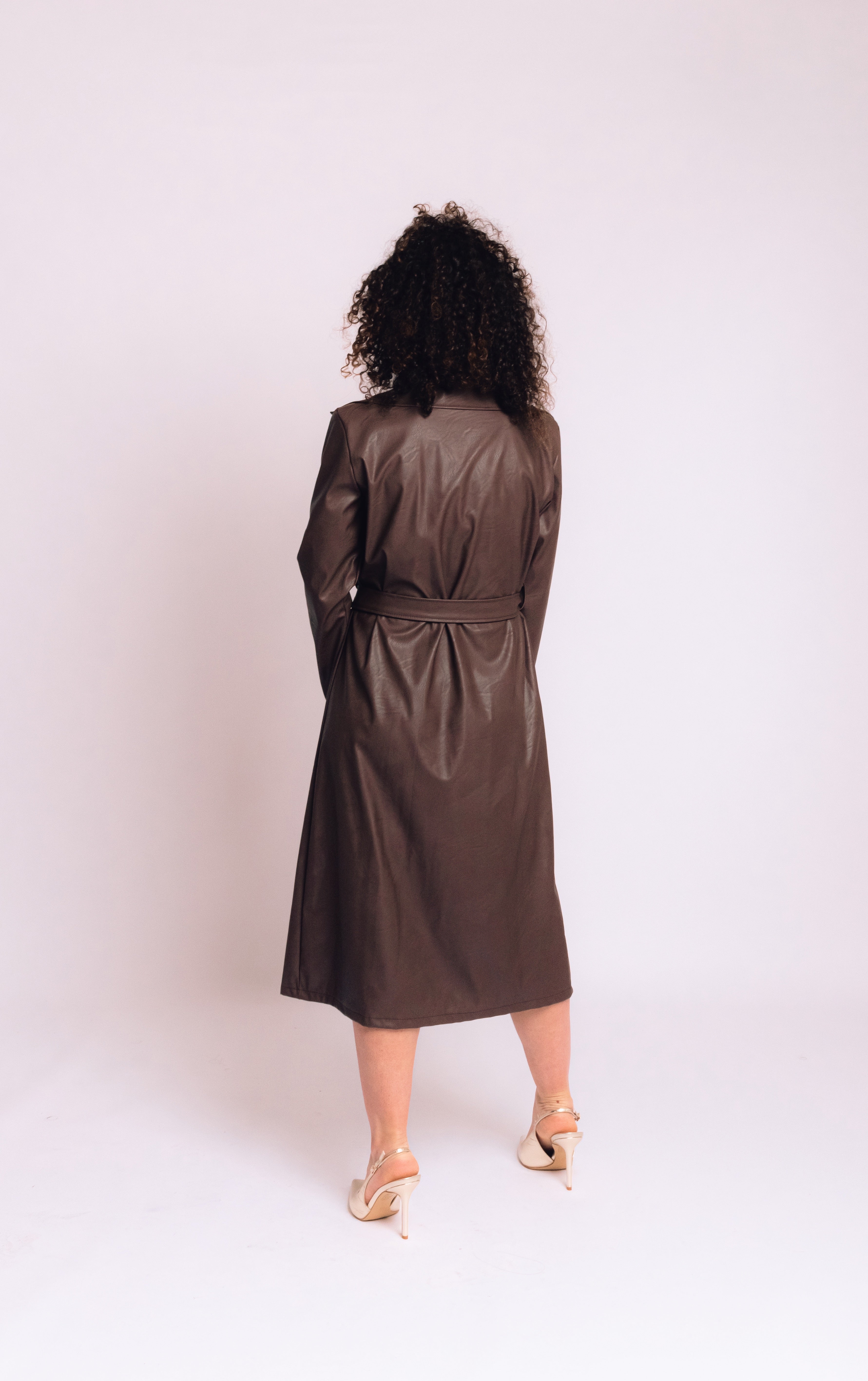 Trench lungo similpelle