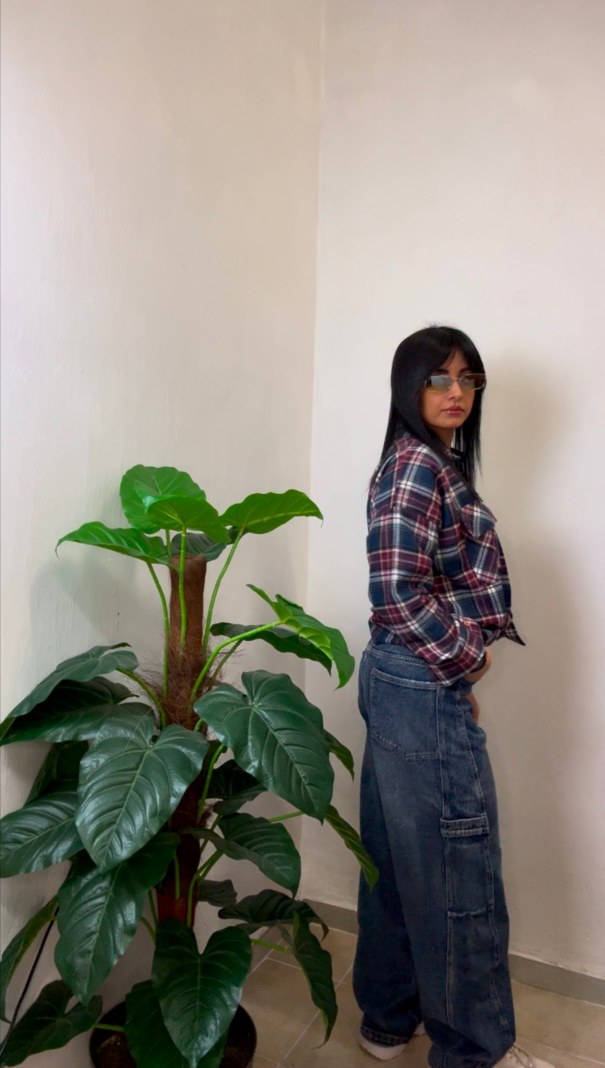 Camicia a Quadri Blu – Vestibilità Over, Calda e Versatile