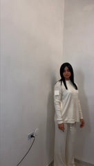 Completo in maglia panna