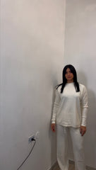 Completo in maglia panna